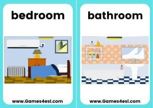 ESL Flashcards - Rooms of the House