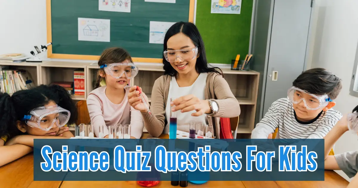 A Teacher doing a science experiment with kids.