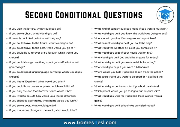 Second Conditional Questions