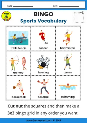 Sports Worksheets