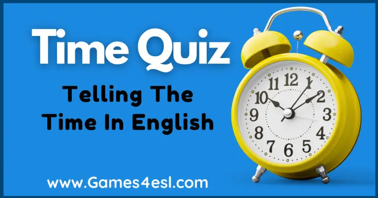 Time Quiz | Telling The Time In English