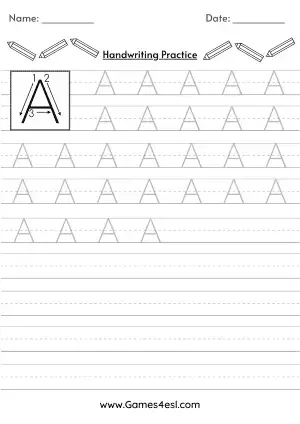 Alphabet Tracing Worksheets  Free Handwriting Practice Pages