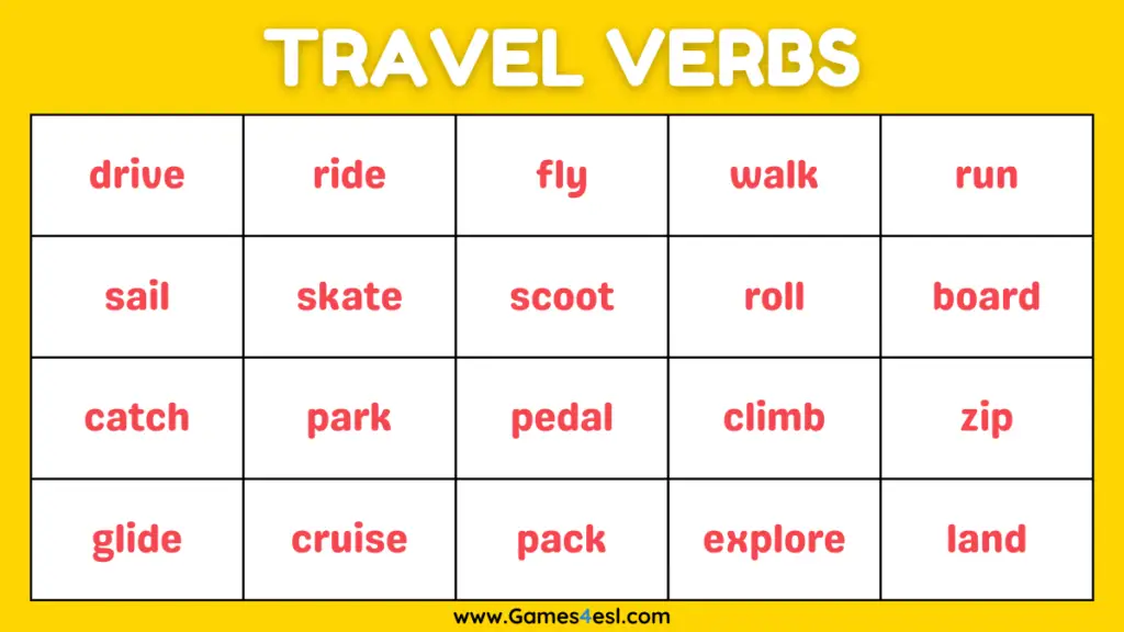 A List Of Verbs For Kids