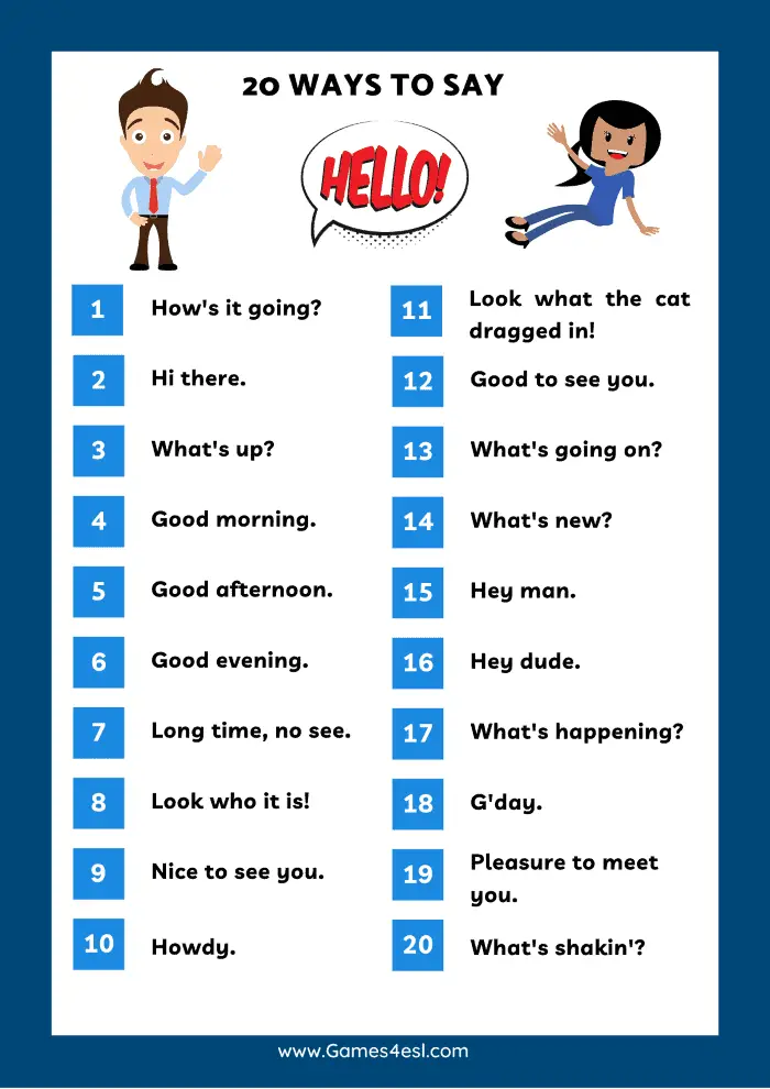 Ways To Say Hello In English