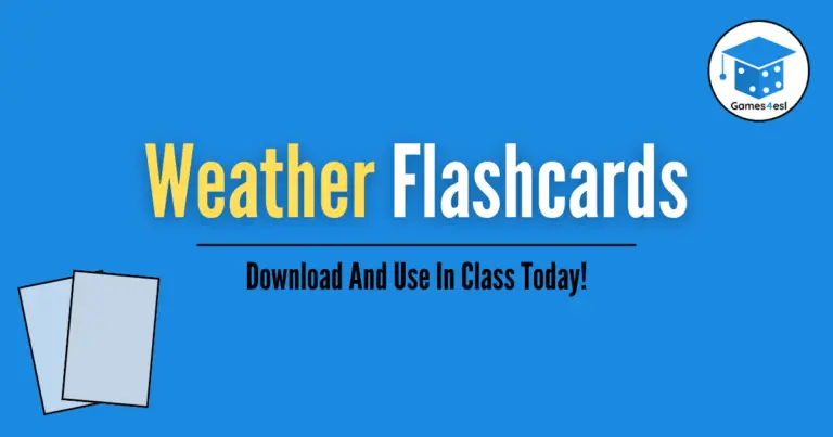 Free Weather Flashcards | Games4esl