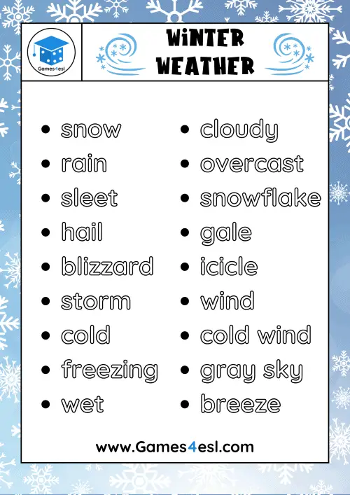 Winter Weather Words