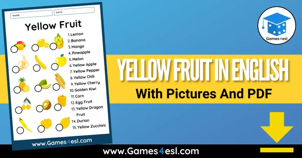 Yellow Fruit Names In English