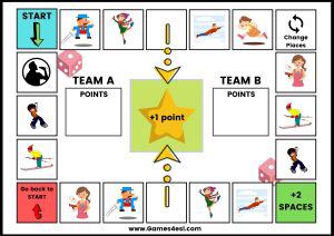 Blank Board Game Template  Printable Classroom Games