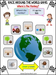 ESL Board Game - Prepositions