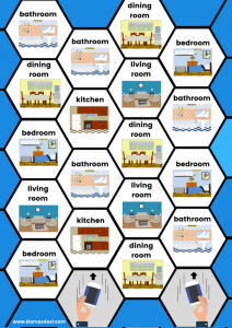 Printable board game rooms of the house