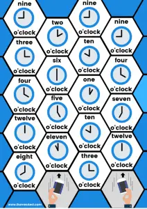 Printable Board Game - What's The Time?